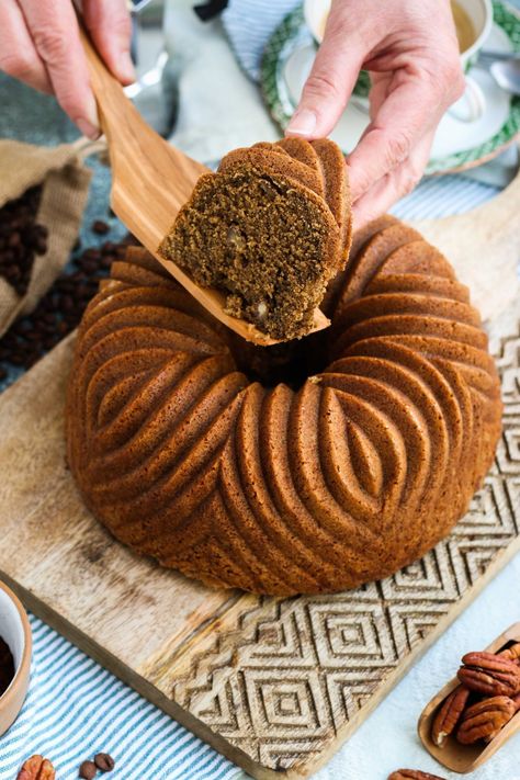 Espresso Cake, Cake Fruit, Meringue Cake, French Patisserie, Roasted Pecans, Espresso Powder, Fall Fruits, Best Coffee Shop, Bundt Cakes Recipes