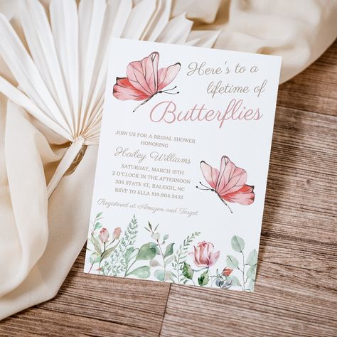 Spring Bridal Shower Themes, Butterfly Baby Shower Invitations, Retirement Invitations, Spring Bridal Shower, Perfect Girl, Butterfly Baby Shower, Paperless Post, Floral Bridal Shower Invitations, Invitation Floral