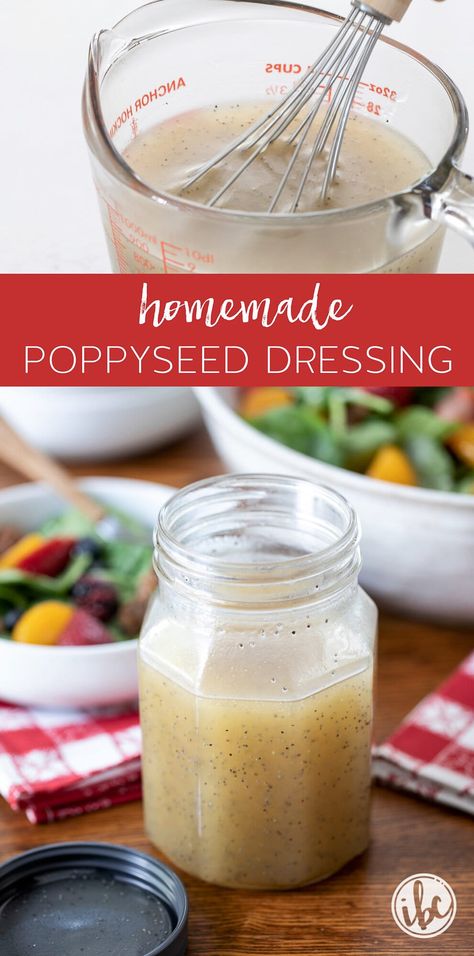 Homemade Poppy Seed Dressing #poppyseed #dressing #salad #saladdressing #homemade #recipe Poppy Seed Dressing Recipe, Poppyseed Dressing Recipe, Poppyseed Salad Dressing, Panera Recipes, Dressing Salad, Salad Dressing Recipes Healthy, Poppyseed Dressing, Poppy Seed Dressing, Salad Dressing Recipes Homemade