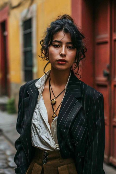 40 Hippie Stylish Outfits that Mix Bohemian Rhapsody with Traditional Tailoring (Idea Vogue) - Whatchawearing- #Blend #bohemian #Chic #Classic #Concept #Fashion #hippie #Outfits #Rhapsody #Tailoring #Whatchawearing Check more at https://howcandothis.com/womenstyle/40-hippie-stylish-outfits-that-mix-bohemian-rhapsody-with-traditional-tailoring-idea-vogue-whatchawearing/ Style Personality Types, Bohemian Work Outfit, Corporate Hippie, Boho Indie Outfits, Amber Outfit, Closet Decoration, Dearly Bethany, Clear Autumn, Bohemian Witch