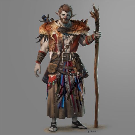 ArtStation - Firbolg Shaman, Jon Pintar Dnd Firbolg, Dnd Places, Medieval Character, Swamp Witch, Dnd Druid, Character Male, Dnd Ideas, Character Images, Characters Design