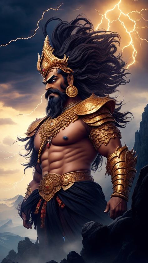 Witness the awe-inspiring power of AI-generated art as it reveals a captivating new portrayal of Ravana from the Ramayana. Explore the depths of this ancient legend with our mesmerizing images! #Ravana #AIart Ravan Pics, Ramayan Images, Angry Hanuman, Ravana Images Hd, Ravan Pic, Ram Ravan, Ram Pic, King Ravana, Ancient Drawings