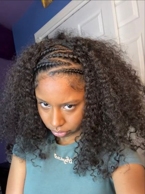 Mixed Curly Hair, Protective Hairstyles For Natural Hair, Natural Braids, Quick Natural Hair Styles, Cute Curly Hairstyles, Pelo Afro, Protective Hairstyles Braids, Curly Hair Styles Easy, Pretty Braided Hairstyles