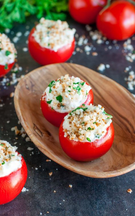 Goat Cheese Stuffed Tomatoes - Peas And Crayons Cucumber Avocado Salad, Stuffed Tomatoes, Tortilla Rolls, Black Bean Salsa, Breakfast Burger, Roll Ups Tortilla, Bread Appetizers, Tomato And Cheese, Easy Delicious Recipes