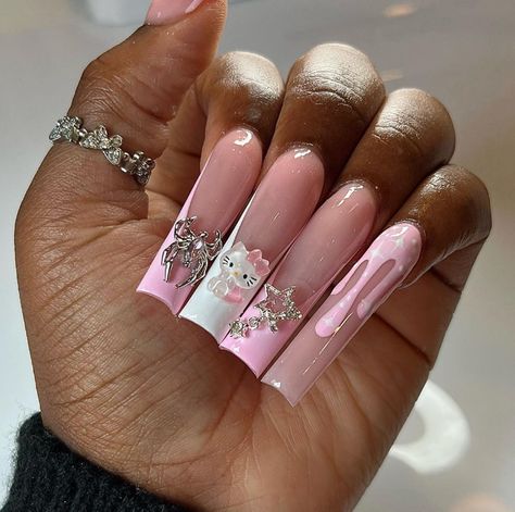 Cute Fall 2023 Nails Inspiration - davidreed.co Ongles Bling Bling, Nails Photo, Holloween Nails, 2023 Nails, Hello Kitty Nails, Acrylic Nails Coffin Pink, Bling Acrylic Nails, Summer Acrylic Nails, Short Acrylic Nails Designs