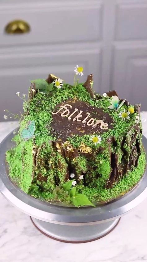 Folklore Cake, Baking Cottagecore, Woodsy Cake, Moss And Flowers, Taylor Swift Enchanted, Taylor Swift Cake, Taylor Swift Birthday Party Ideas, 21st Cake, Taylor Swift Birthday