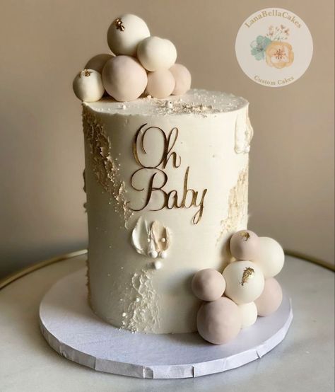 #ohbaby #babyshowercake #cake #ohbabycake Beige Gender Reveal Cake, Baby Shower Cake Neutral Colors, Gender Reveal Cake Neutral Color, Teddy Baby Shower Cake, Babyshowercakes Cake Designs, Beige Baby Shower Cake, Boho Gender Reveal Cake, Neutral Cake Ideas, Neutral Baby Shower Cakes