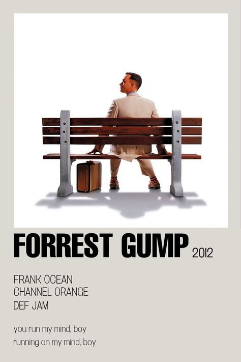 Frank Ocean Forrest Gump, Forrest Gump Frank Ocean, Poster Frank Ocean, Song Polaroid, Ocean Forest, Frank Ocean Poster, Forest Gump, Ocean Poster, Music Board