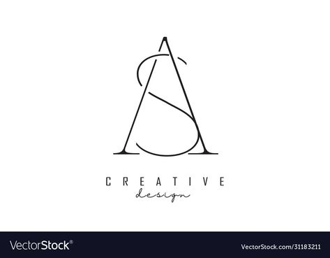 A Name Logo Design, As Design Logo, S And A Logo Design, Letter Logos Ideas, Logo On Illustrator, A S Logo Design, A And S Logo Design, Logos With Letters, As Name Logo