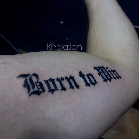 I Win Tattoo, Born To Kill Tattoo, Born To Win Tattoo, Win Tattoo, Quotes Tattoo Ideas, Born To Win, Tattoo Man, Cross Tattoo For Men, Different Tattoos