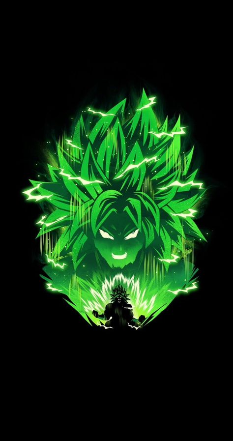 Dragon Ball Green Wallpaper, Powerful Anime Wallpaper, Broly Iphone Wallpaper, Dragon Ball Broly Wallpaper, Broly Wallpapers Iphone, Broly Wallpaper Iphone, Dbs Broly Wallpaper, Dark Black Anime, Broly Black