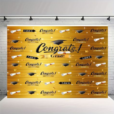 Faster shipping. Better service Grad Party Backdrop, Foto Party, Grad Backdrop, Graduation Backdrops, Backdrop Graduation, Ballon Banner, Graduation Party Backdrops, Congratulations Graduation, Graduation Party Banners