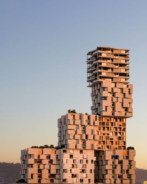 Stacked Architecture, Cube Architecture, Tirana Albania, Presentation Ideas, Urban Fabric, Tiny Cabin, Green City, Mixed Use, Yanko Design