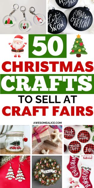 Looking for easy DIY crafts to make and sell at craft fairs or on Etsy? Discover 50 cheap craft ideas that are easy to sell at holiday bazaars and markets! Perfect for turning your creativity into profit, these creative projects are great for anyone looking to make and sell handmade items this holiday season. Easy Crafts To Sell At Craft Show, Christmas Market Crafts To Sell, Easy Craft Ideas To Sell, Epoxy Crafts To Sell, Craft Fair Ideas To Sell Handmade, Christmas Market Ideas To Sell, Cricuit Ideas Diy Projects To Sell, Christmas Craft Fair Ideas To Sell, Xmas Crafts To Sell