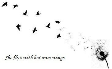 She flys with wings of her own. tattoo :) Wings Quotes, Music Things, Art Ink, First Tattoo, Birth Flowers, Country Life, Cute Tattoos, Tattoos And Piercings, New Tattoos