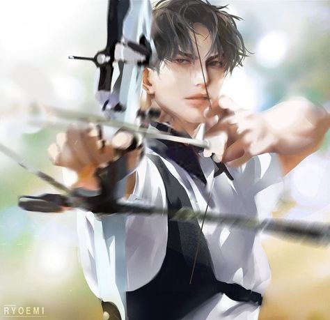 Archery Poses, Gambar Figur, Cool Anime Guys, Wow Art, Digital Art Anime, Character Design Male, Anime Character Drawing, Anime Drawings Boy, Male Art