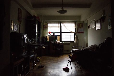 Gloomy Apartment Aesthetic, Messy Apartment Aesthetic Dark, Dingy Apartment Aesthetic, Rundown Apartment Aesthetic, Messy Living Room Aesthetic, Dingy Aesthetic, Crappy Apartment Aesthetic, Apartment Aesthetic Dark, Creepy Apartment