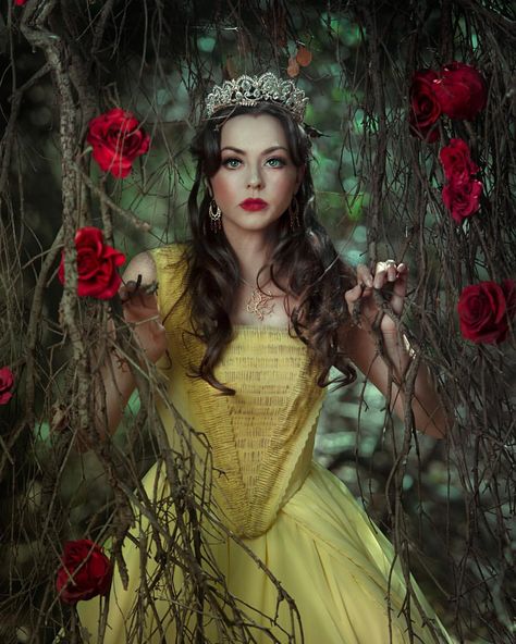 For who could ever learn to love a beast? 🥀 Our dark fairytale concept. Photography by the incredible @shutterbug.sam. My dress is by… Fairytale Photoshoot, Belle Cosplay, Fairy Tale Costumes, Dark Fairytale, Concept Photography, Royalty Aesthetic, Romantic Girl, Portrait Photography Women, Disney Cosplay