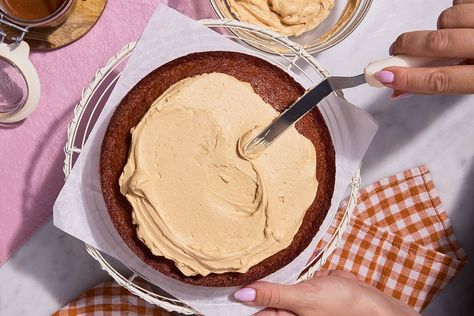 Whipped caramel is for caramel lovers (and haters) Whipped Caramel Frosting, Whipped Caramel, Best Apple Recipes, Fall Favorites Recipes, Flour Bakery, Caramel Icing, Baking School, King Arthur Baking, Holiday Bread