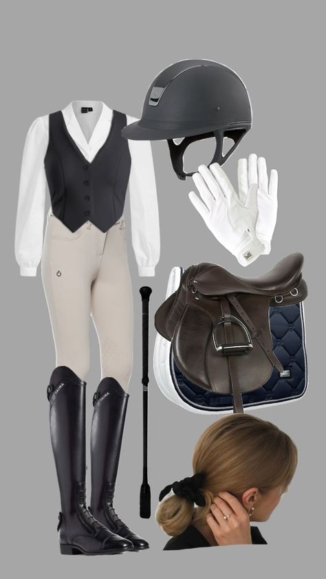 Outfit Ideas For Horse Riding, Horse Competition Outfit, Equestrian Fashion Dti, Reit Outfits, Equestrian Costume, Horse Riding Outfit Equestrian Fashion, Outfits Horse Riding, Equestrian School, Horse Rider Outfit