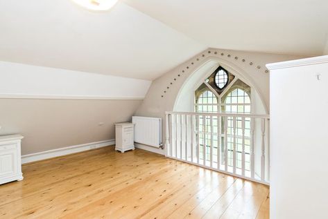 Chapel Conversion Interiors, Bar Makeover, Cast Iron Railings, Chapel Conversion, Church Conversions, Hadrian’s Wall, Church House, Unusual Home, Ensuite Bathrooms