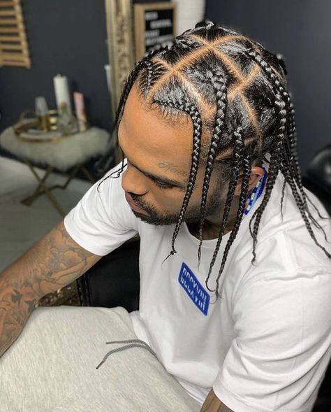 Individual Braids Hairstyles, Box Braids Men, Mens Twists Hairstyles, Long Haired Men, Braids With Fade, Braid Styles For Men, Boy Braids Hairstyles, Male Hairstyles, Cornrow Hairstyles For Men