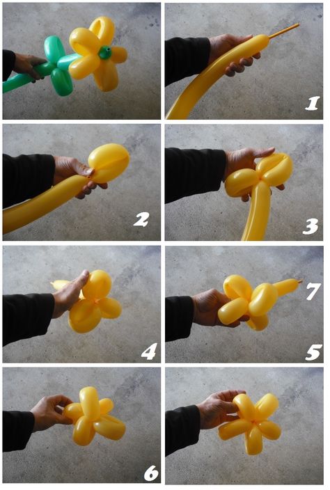 Flower Easy Balloon Animals, Flower Balloons Diy, Diy Floating Candles, Party Balloons Diy, Balloon Bouquet Diy, Twisting Balloons, Flower Step By Step, Balloon Crafts, Diy Balloon Decorations