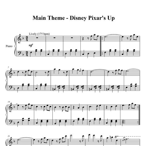 Up Main Theme Married Life PIANO SHEET.pdf | DocDroid Up Theme Piano Sheet Music, Up Theme Song Piano, Married Life Piano Sheet Music, Up Theme Piano, Up Piano Notes, Married Life Piano, Disney Piano Music, Married Life Up, Piano Songs Chords