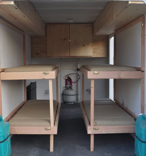 Fold Down Camper Bed, Drop Down Bed Camper, Diy Camper Bunk Beds, Diy Bunkbeds For Camper, Building Bunks In A Camper, Rv Folding Bunk Beds, Cargo Trailer Conversion To Camper, Camper Crib Bunk, Enclosed Trailer Bunk Beds