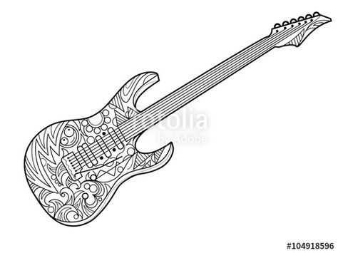 Electric guitar coloring page for adults Guitar Coloring Page, Colourful Things, Coloring Page For Adults, Horse Coloring Pages, Music Coloring, Adult Colouring, Horse Coloring, Colouring Pages, Adult Coloring Pages