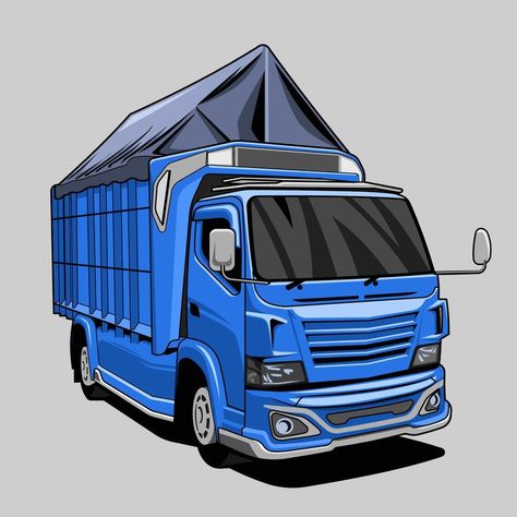 Vektor Truk Canter, Truck Oleng, Truk Canter, Truck Transportation, Truk Besar, Wallpaper Cantik, Flat Vector, Vector Design, Transportation