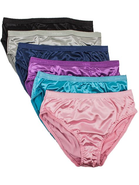 Barbra Womens Silky Sexy Satin Bikini Panties S - Plus Size Women Underwear 6 Pack #Ad #Sexy, #ad, #Satin, #Silky 6 Pack Women, Bras And Panties, 6 Pack, Shinee, Shapewear, Everyday Outfits, Women Lingerie, Briefs, Lingerie