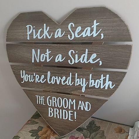 Brand New, Great For A Wedding 18 X 18" Pallet Wedding Signs, Wedding Table Sign, Wedding Entrance Decor, Pick A Seat, Wedding Notes, Signing Table Wedding, Outdoor Fall Wedding, Rustic Wedding Diy, Future Wedding Plans