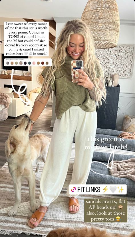 Comfy Clothes For Work, Boho Realtor Outfit, Athletic Mom Outfits Casual, Thrifted Mom Outfits, Spring Outfit Comfy, Comfy Casual Outfits Spring, Mom Boho Style, Natural Mom Style, Boho Sweatpants Outfit