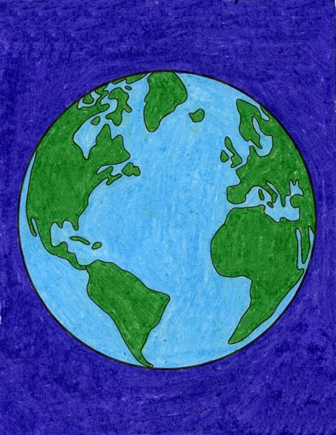 How to Draw the Earth · Art Projects for Kids Earth Art Projects, Earth Coloring Pages, Earth Drawing, Earth Day Drawing, Planet Drawing, Earth Drawings, Earth Images, Earth Pictures, Earth Art