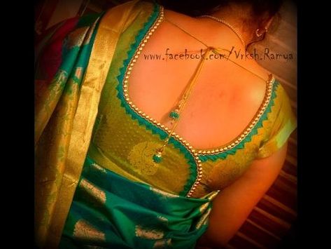 Saree Blouse Back Neck Designs ब्लाउज बैक नेक डिजाइन, Latest Saree Blouse, Indian Blouse Designs, Silk Saree Blouse Designs Patterns, Lace Blouse Design, Blouse Lehenga, Patch Work Blouse Designs, Blouse Designs Catalogue, Sari Design