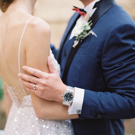 A watch might not be the first item that comes to mind when you think about traditional wedding jewelry, but the right piece can really elevate a look. Surprisingly versatile and elegant, a classic watch will make any bride look put together and can easily turn into a wardrobe essential once the big day is over. Wedding Day Watch For Groom, Groom Watch Wedding, Wedding Watch For Groom, Wedding Watches, Groom Watch, Groomsmen Fashion, Beach Wedding Groom, Traditional Wedding Jewellery, Casual Grooms