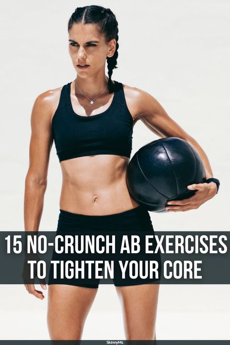 Save your neck (and time), and try some of these no-crunch ab exercises. They're more effective and target all the muscles in your core! Ab Core Workout, At Home Abs, Ab Exercises, Toned Abs, Ab Workout At Home, Ab Workout, Core Strength, You Fitness, Fitness Journey