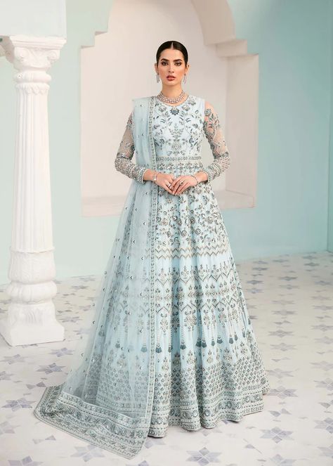 Akbar Aslam, Wedding Dresses Pakistani, Pakistani Bridal Dress, Pakistani Designer Clothes, Indian Bridal Dress, Luxe Wedding, Party Kleidung, Embroidered Wedding, Suit Fabric