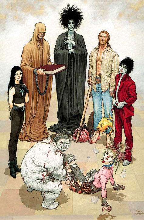 Frank Quitely - The Endless Sandman Neil Gaiman, Vertigo Comics, The Sandman, Endless Night, American Gods, Bd Comics, Neil Gaiman, Fantasy Series, Cultura Pop