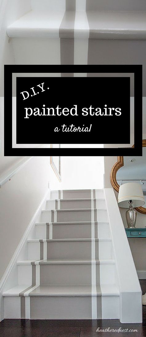 INCREDIBLE stair makeover with PAINT! SO much cheaper than stain or new stairs!! Great painted stairs DIY tutorial. If you can hold a paintbrush, you can easily learn how to paint stairs!! Paint Stairs Diy, Stairs Painted, Paint Stairs, Stairs Diy, Diy Stairs Makeover, Stairs Makeover Ideas, Basement Steps, Basement Stairs Ideas, Painted Staircases