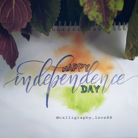 Independence Day Article Ideas, Happy Republic Day Calligraphy, Independence Day Writing Style, Independence Day Article, Independence Day Card Ideas India, Happy Independence Day Calligraphy, 15 August Painting, Happy Independence Day India Drawing, Independent Day Drawing 15 August