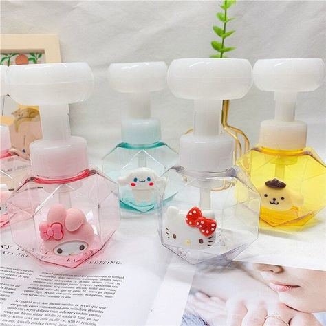 Kawaii Sanrio Flower Soap Dispenser | Etsy Sanrio Soap Dispenser, Flower Soap Dispenser, Kawaii Soap Dispenser, Hello Kitty Soap Dispenser, Aesthetic Soap Dispenser, Sanrio Bathroom, Cute Soap Dispenser, Kawaii Bathroom, Palm Flower