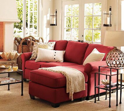 This Pottery... Red Sofa Living, Red Sofa Living Room, Red Couch Living Room, Red Living, Red Couch, Living Room Red, Red Sofa, Lounge Decor, Family Room Design