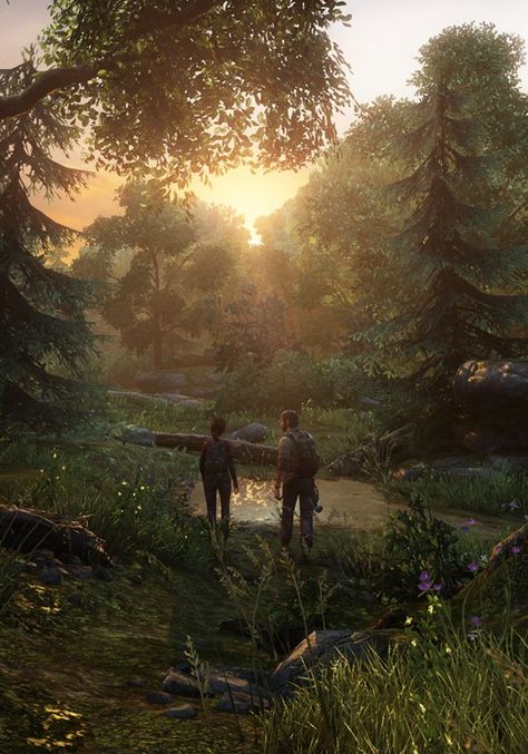 The Last of Us. Honestly one of the best stories/characters I have ever experienced. Absolutely beautiful. Joel And Ellie, The Last Of Us2, Life Is Strange, Last Of Us, Uncharted, Zombie Apocalypse, Video Game Art, Best Games, Game Art