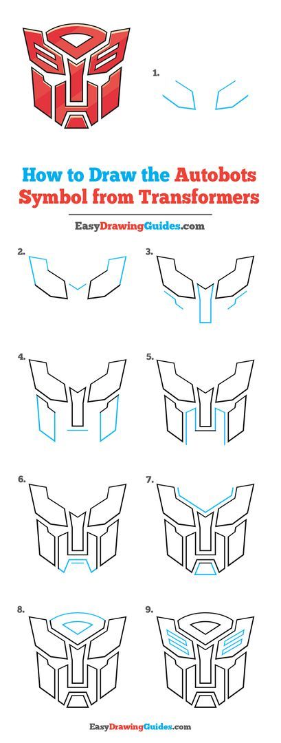 Step By Drawing, How To Draw Bumblebee Transformers, Autobot Symbol Tattoo, Easy Transformers Drawings, Transformers Drawing Tutorial, Transformers Free Printables, How To Draw A Transformer, Transformers Logo Symbols, Transformers Drawing Easy