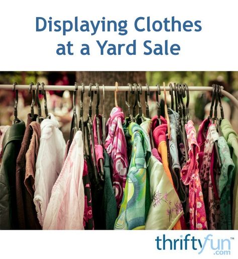 There are a number of creative ways to hang or layout clothes so that your prospective yard sale buyers can easily see them. This is a guide about displaying clothes at yard sale. Display Clothes At Yard Sale, Swap Shop, Clothes Swap, Upcycling Clothes, Resale Clothing, Hang Clothes, Thrift Store Outfits, Second Hand Stores, Hanging Clothes