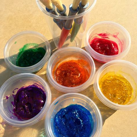 How To Make Glitter Paint How To Make Glitter Paint, How To Make Glitter, Paint Recipe, Glitter Paint, White Glitter, Early Childhood, Childcare, Fun Crafts, Raspberry