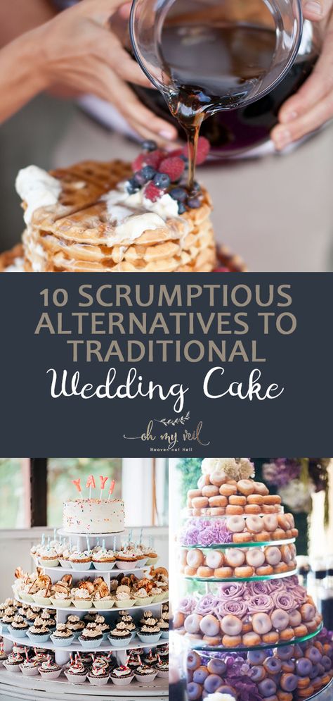 10 Scrumptious Alternatives to Traditional Wedding Cake| Wedding Cake, Wedding Cake Simple, Wedding Cake Ideas, Unique Wedding Cake, Wedding Cakes Rustic, Wedding Cakes Simple #weddings #weddingcake #diywedding Non Traditional Wedding Cakes, Unique Wedding Cake Ideas, Unconventional Wedding Cake, Vow Renewal Cake, Cheap Wedding Cakes, Different Kinds Of Cakes, Dessert Alternatives, Wedding Cake Prices, Mini Wedding Cakes