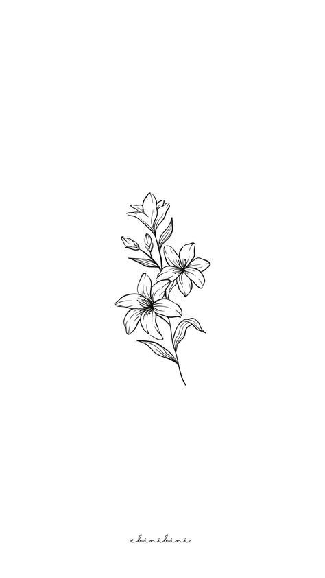 Lilly Tattoo Ideas, Arabian Jasmine Flower Tattoo, Lilly Tattoos, Small Lily Tattoo, Lilly Tattoo Design, Lilly Tattoo, Flor Tattoo, Floral Back Tattoos, Lillies Tattoo